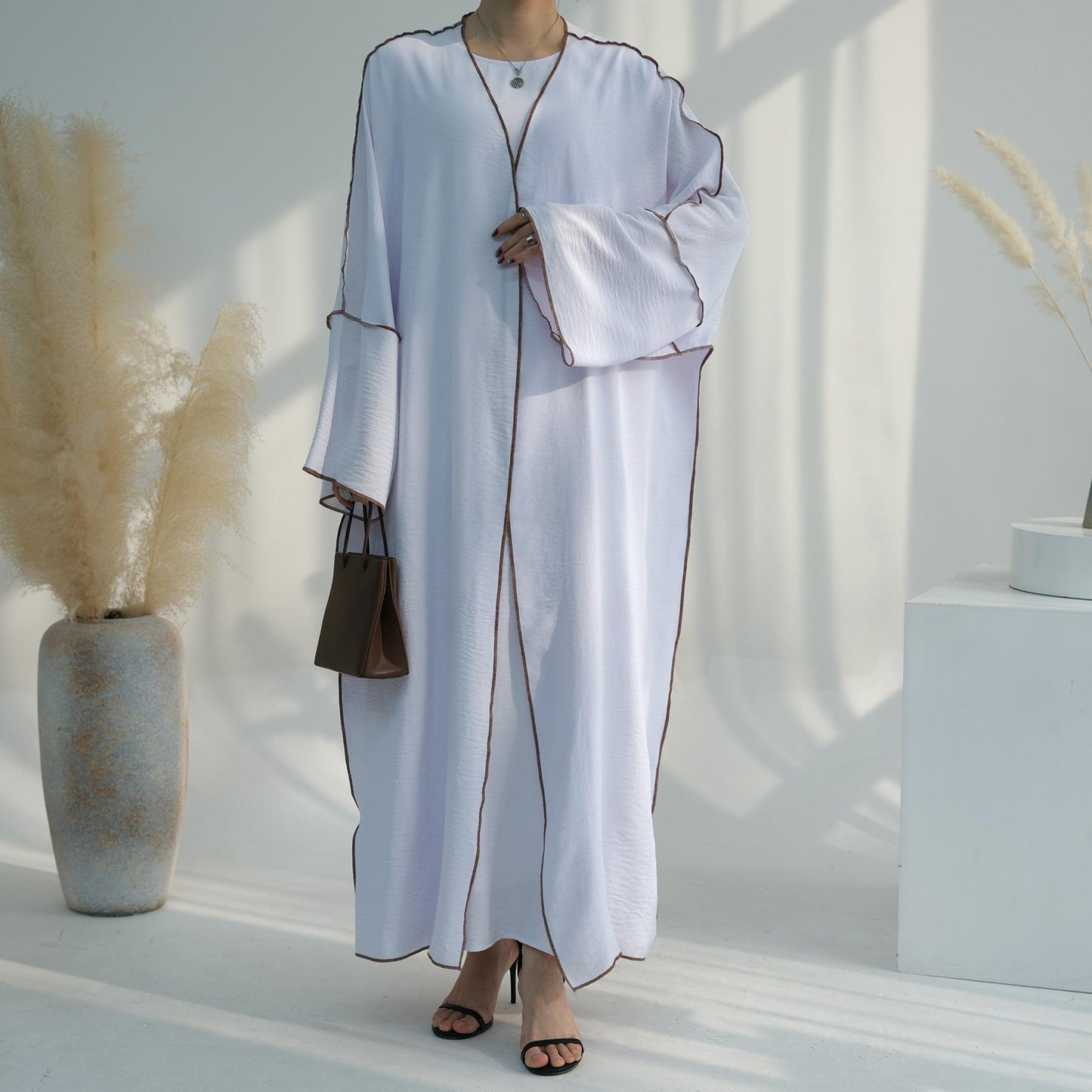 HAYA HA1182 3pcs Set Crepe Inner Dress and Cardigan and Hijab