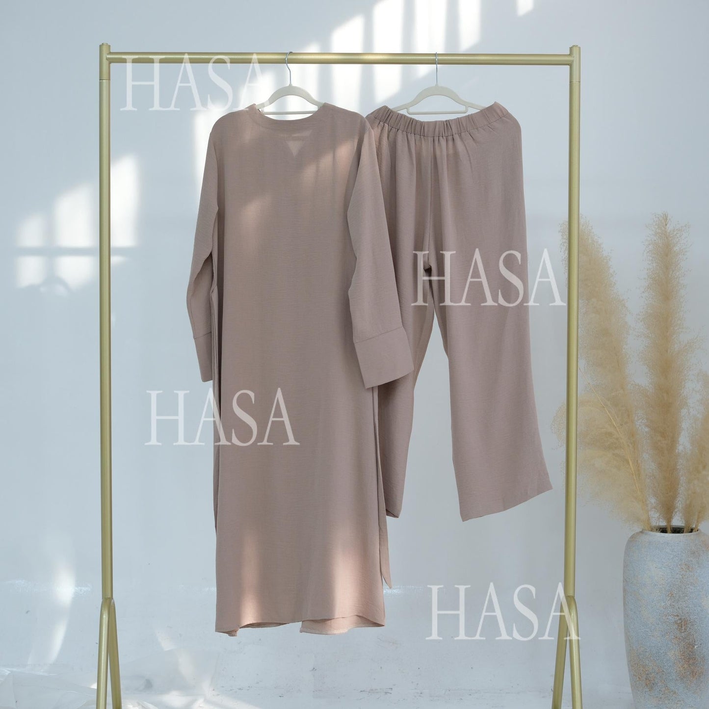 HASA HA5869 Summer Cool Two-piece Suit-multi-color Button Design