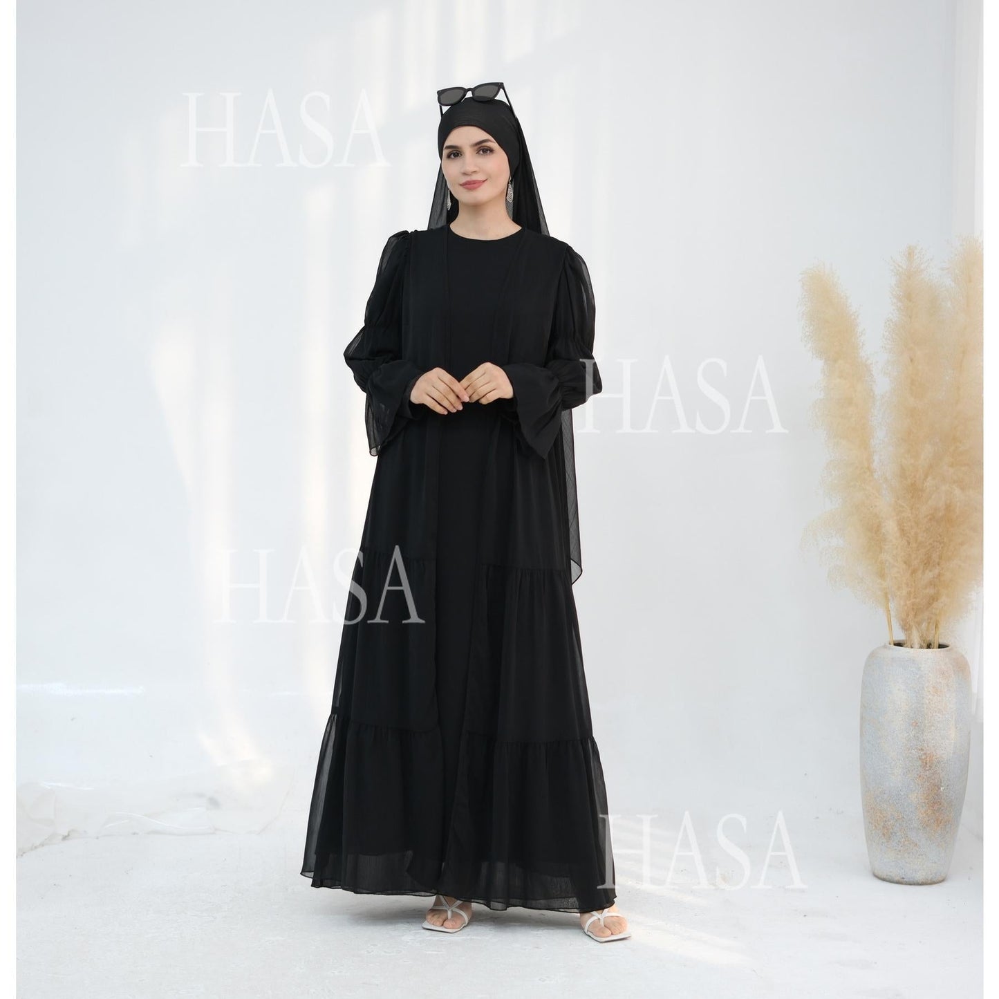 HA5881 Simple Two-piece Suit, A Dress Combination That Combines Comfort and Elegance closed abayas