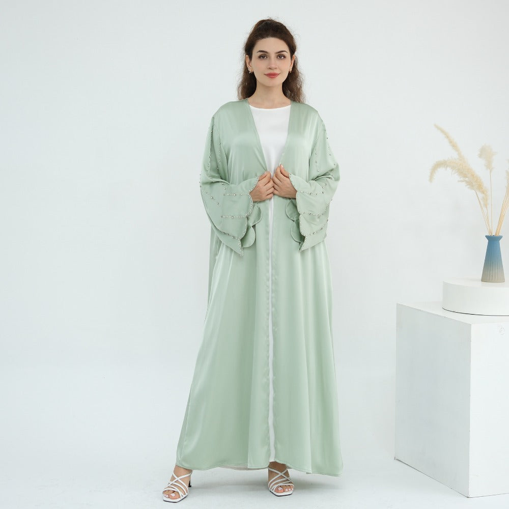 HA6602 Fully hand-beaded long cardigan jacket (headscarf not included)