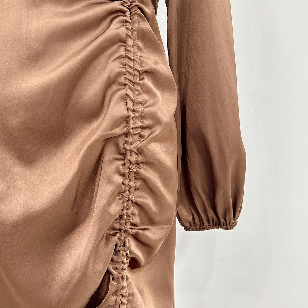 HAYA HAYA1045 Solid Color Large Robe Dress
