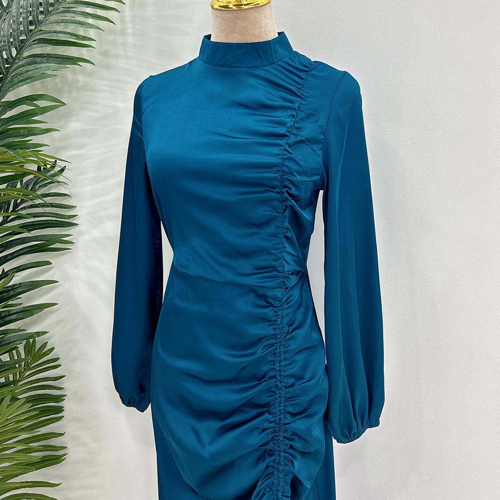 HAYA HAYA1045 Solid Color Large Robe Dress