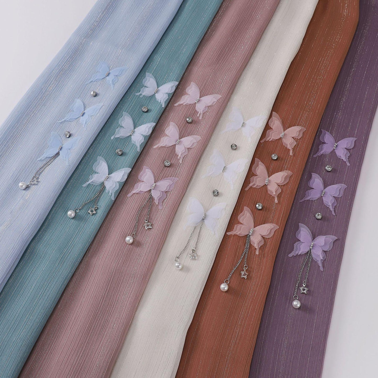 HAYA HA1112 Butterfly Long Headband Muslim Hijab