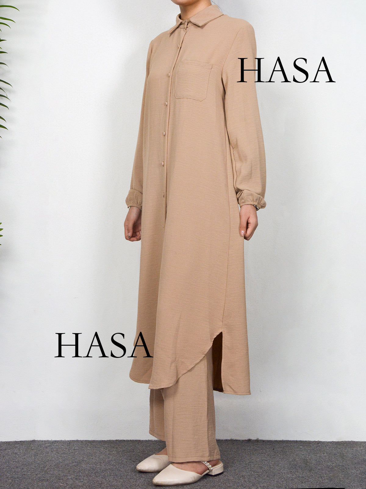 HAYA0628 HAYA  Crepe women's two-piece suit