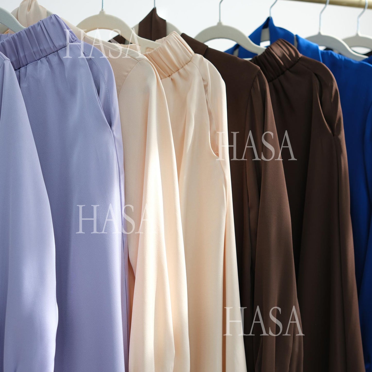 HA5874 Gentle Lace-up Two-piece Suit, Simple Texture, First Choice for Daily Wear abaya girl