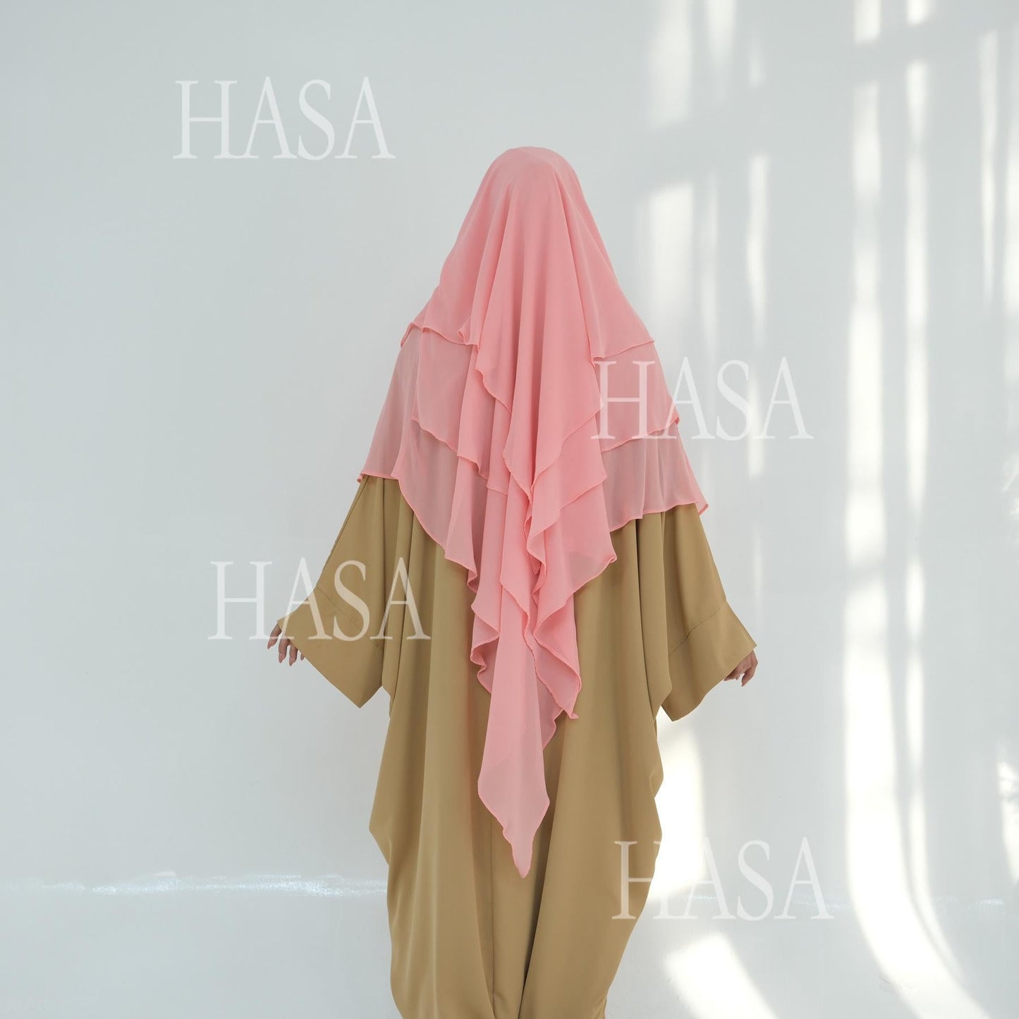 HA6475 Soft and large double-layer headscarf, wide solid color