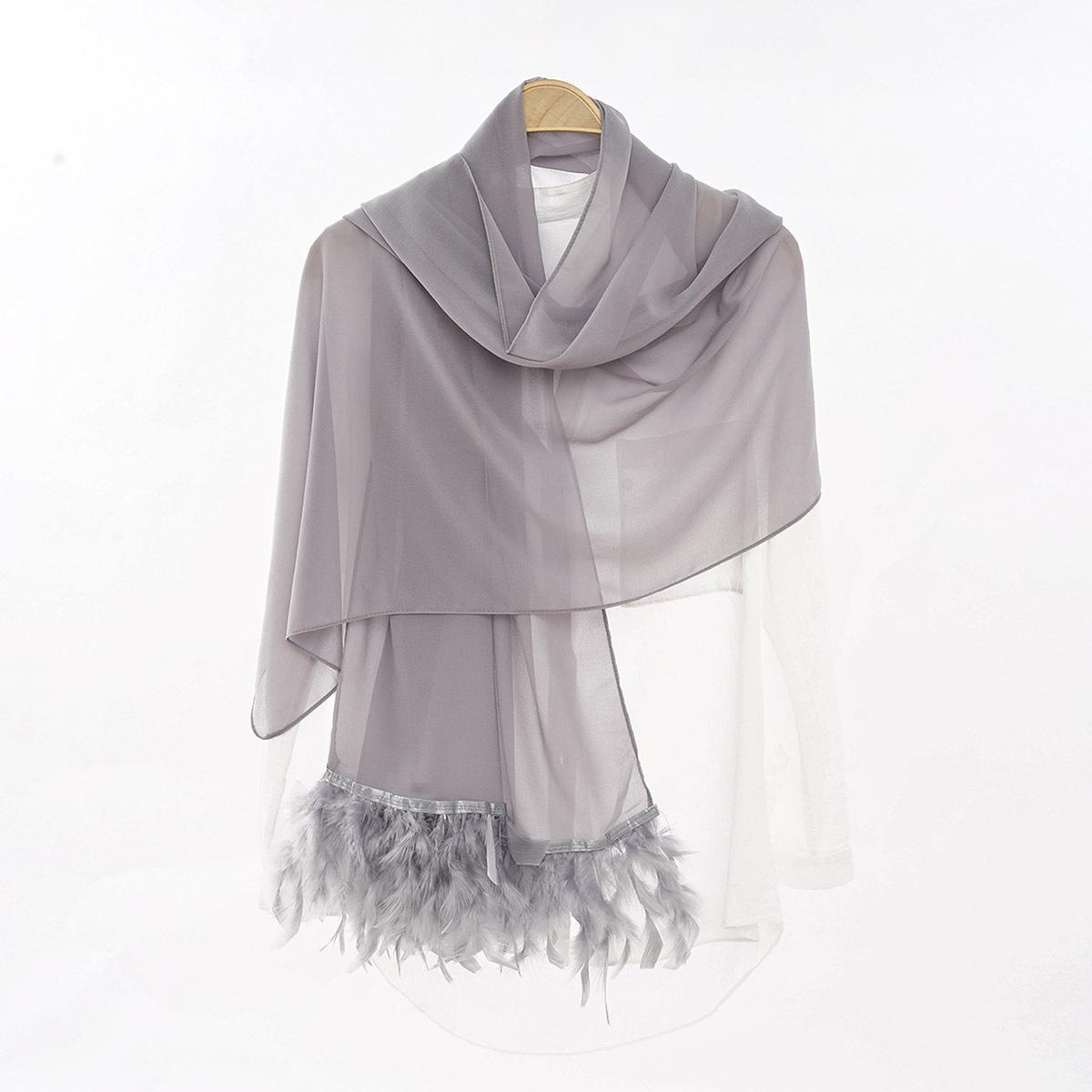 HAYA HA1146 Pure Color Chiffon Breathable Headscarf