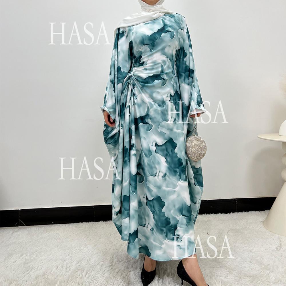 HA6502 Loose-fitting Printed Robe (headscarf Not Included)