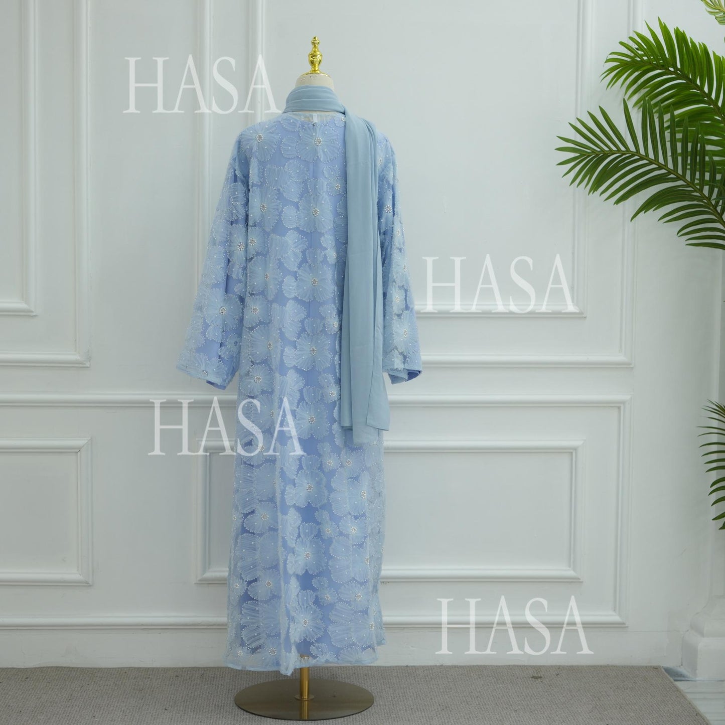HS6625 Dreidimensionale, Perlenbesetzte Strickjacke Mit Blumenmuster, Die Mit Einer Inneren Schicht Oder Einem Kopftuch Kombiniert Werden Kann.