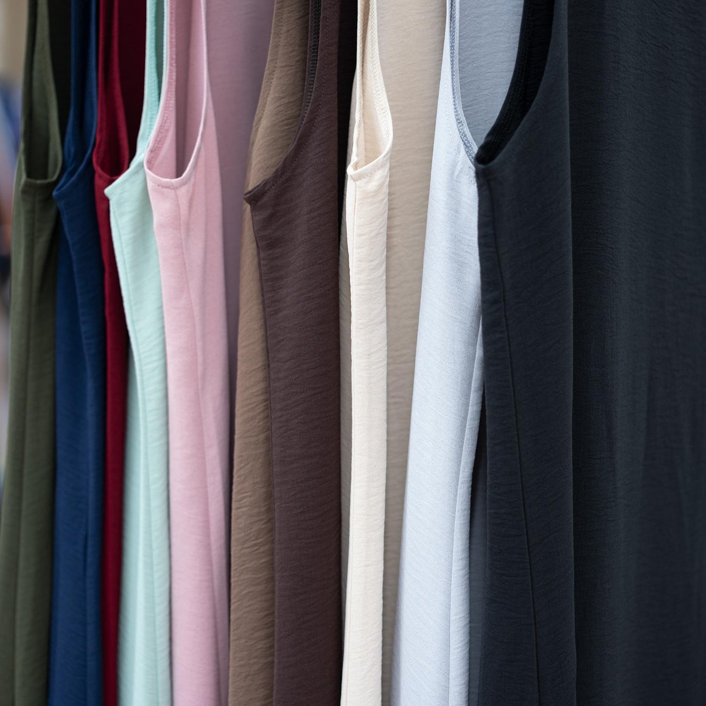 HAYA HAYA1019 Solid Color Bottom Tank Top Dress