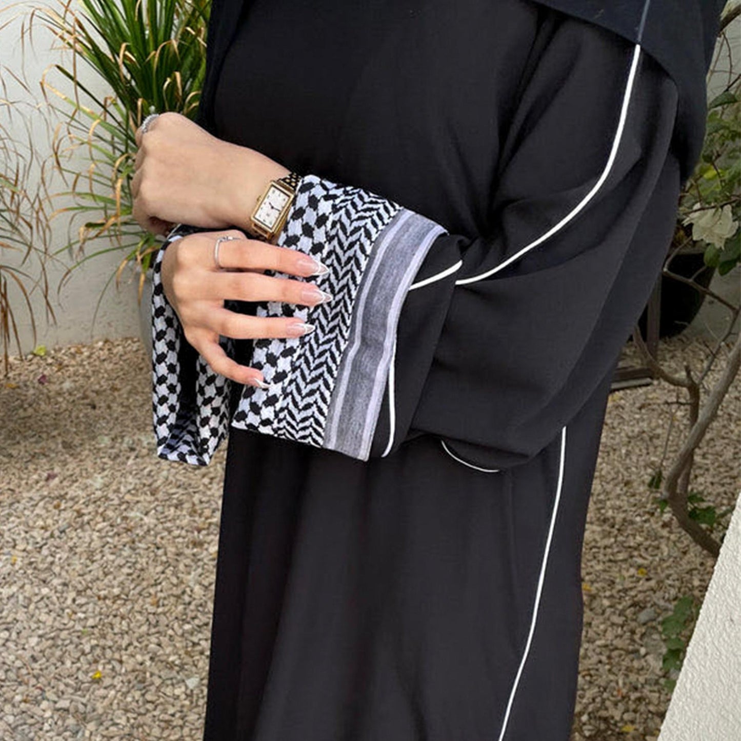 HAYA HA1181 Patchwork Elegant Abaya