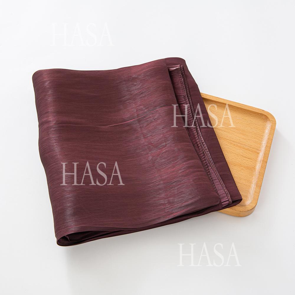 HA6479 A Simple Silk Scarf with A Mellow Color and A Light and Drapey Design