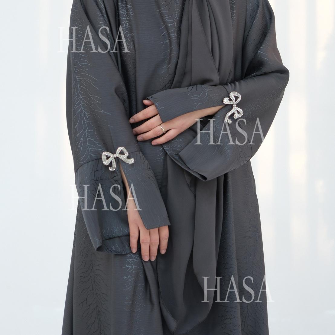 HA5867 Bow-knot Cuff Long Skirt | Elegant and Radiant