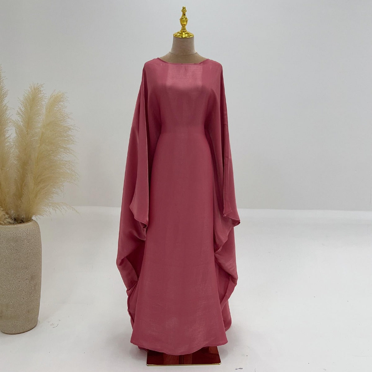 HA1348 Elegant Kaftan in Gold Cotton – 20 Vibrant Colors Available
