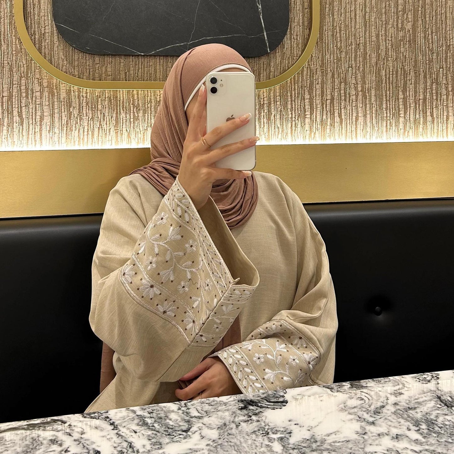 HAYA HA1172 Embroidered Elegant Dress Robe