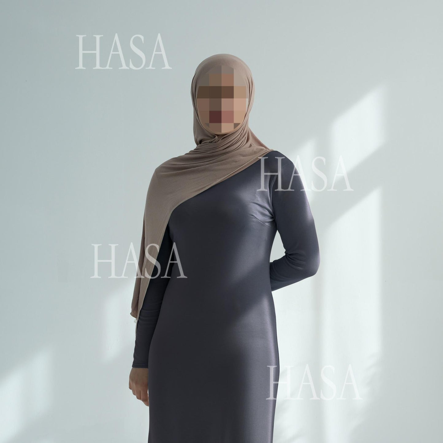 HA6565 Basic Solid Color Modal Cotton Long Dress