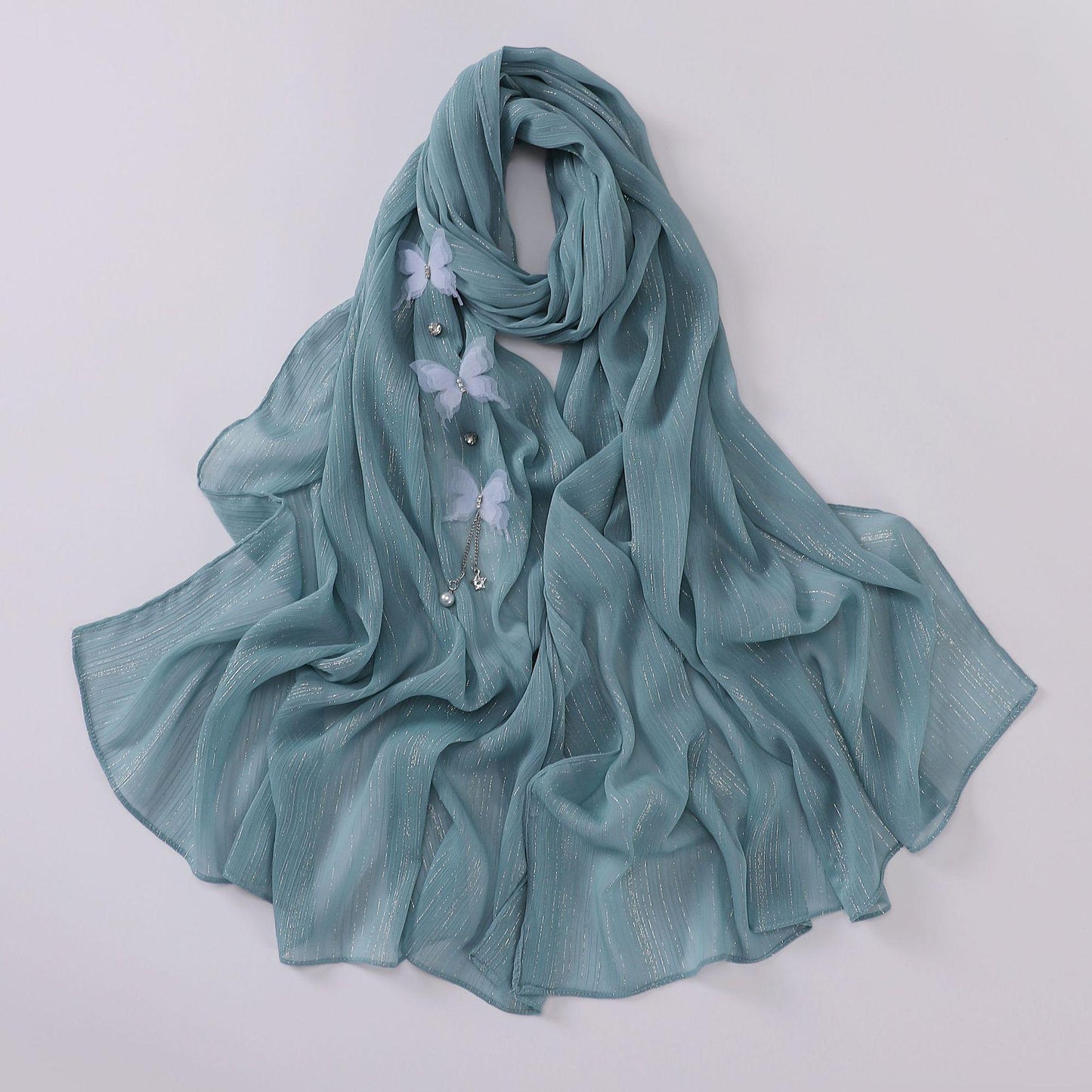HAYA HA1112 Butterfly Long Headband Muslim Hijab