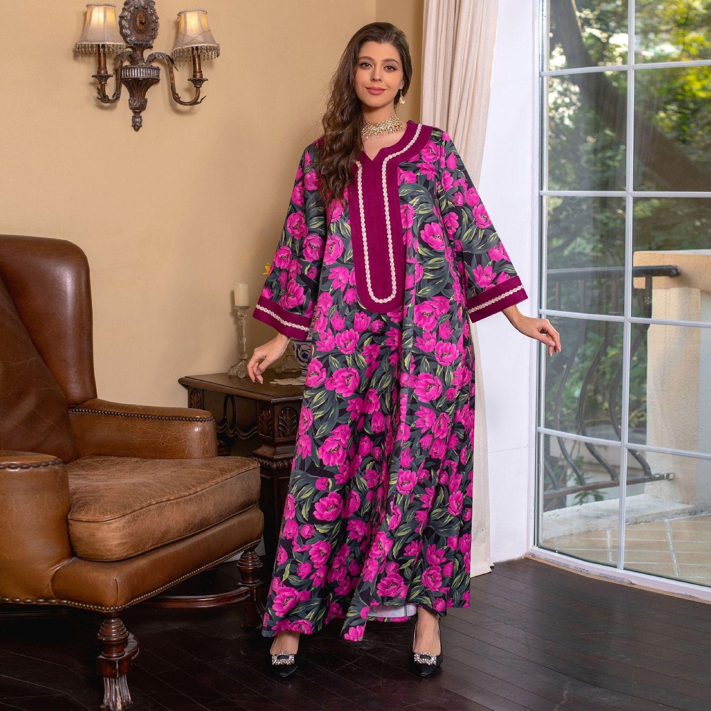 HAYA HAYA1072 Fashion New Product Hot Diamond Printed Dress