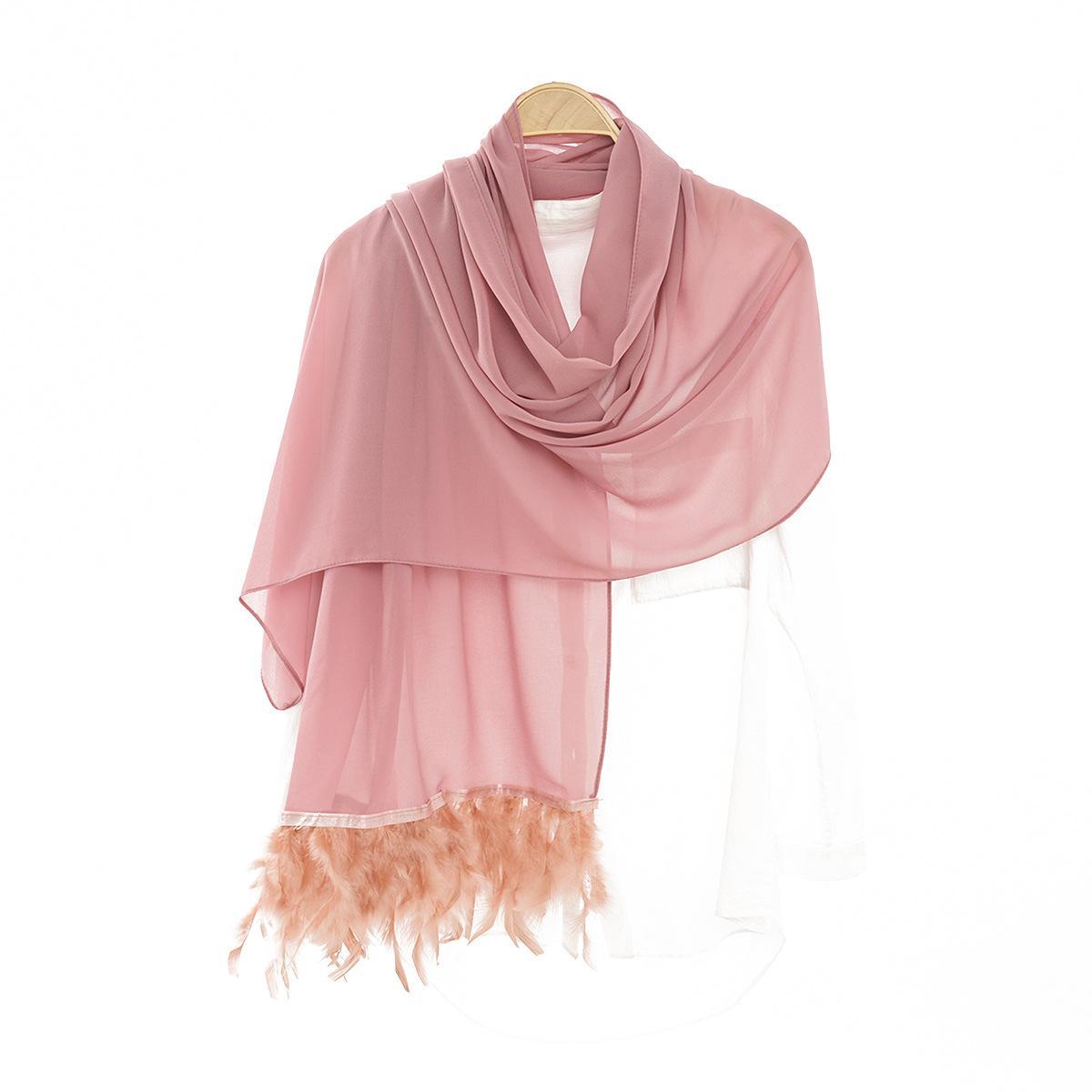 HAYA HA1146 Pure Color Chiffon Breathable Headscarf