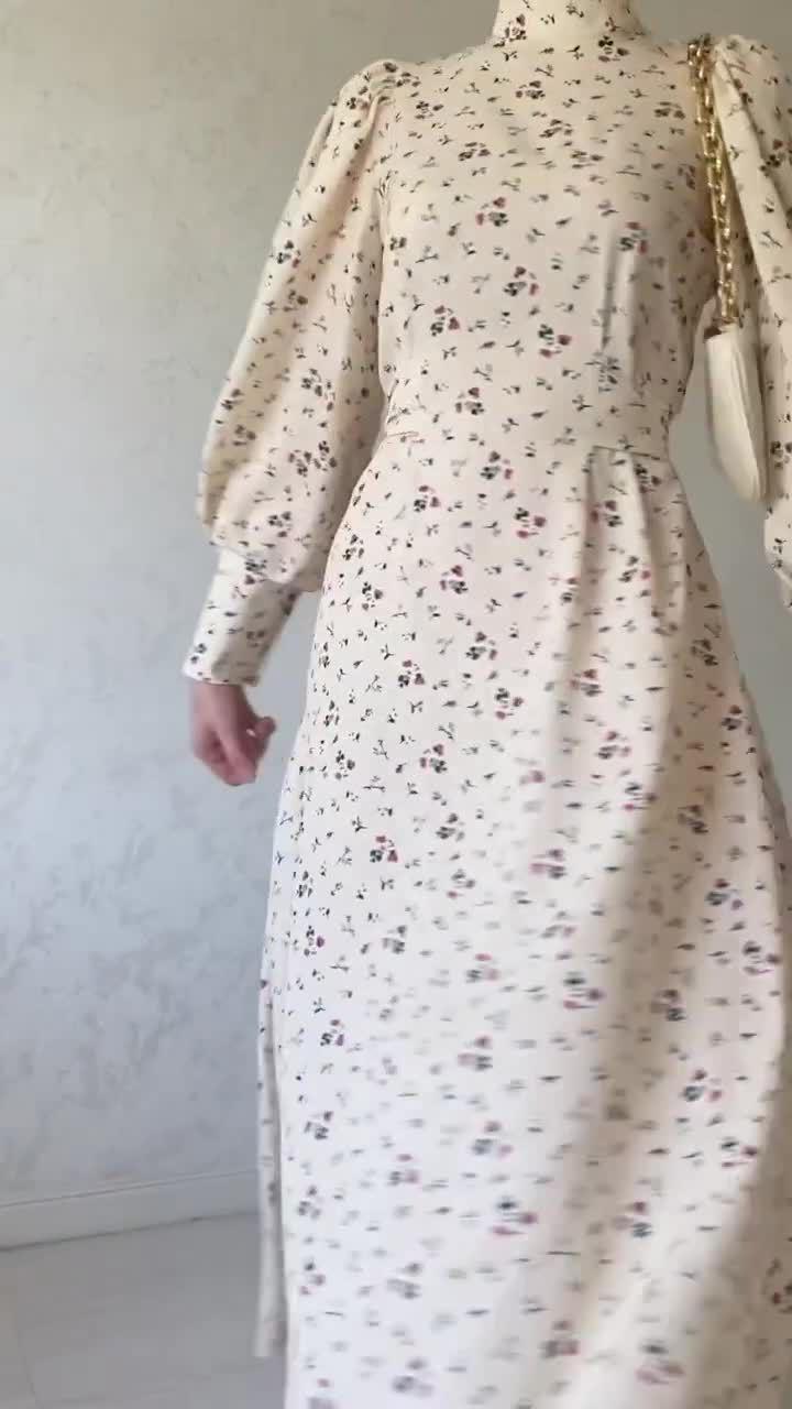 HAYA HAYA1027 Lace Up Floral Dress Long Skirt