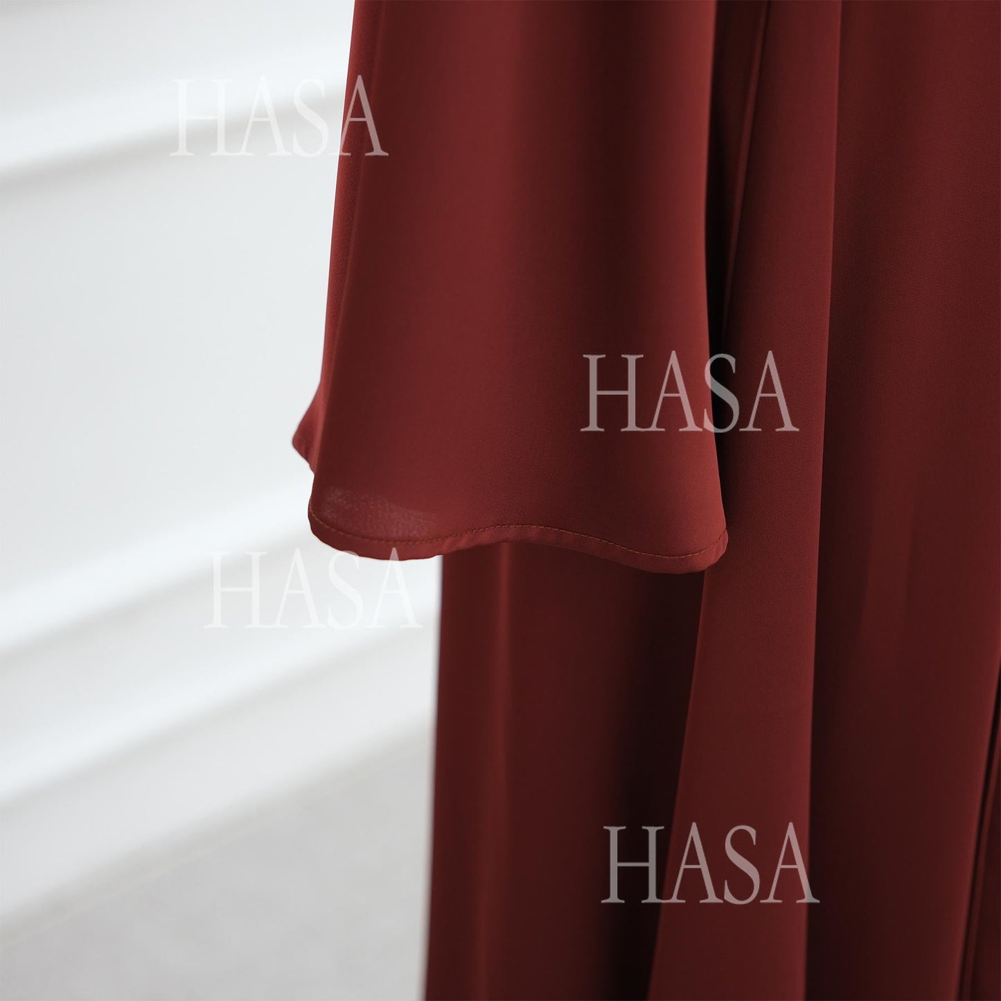 HA6478 Simple Long Dress with Wide Sleeves, One-piece and Smooth Style
