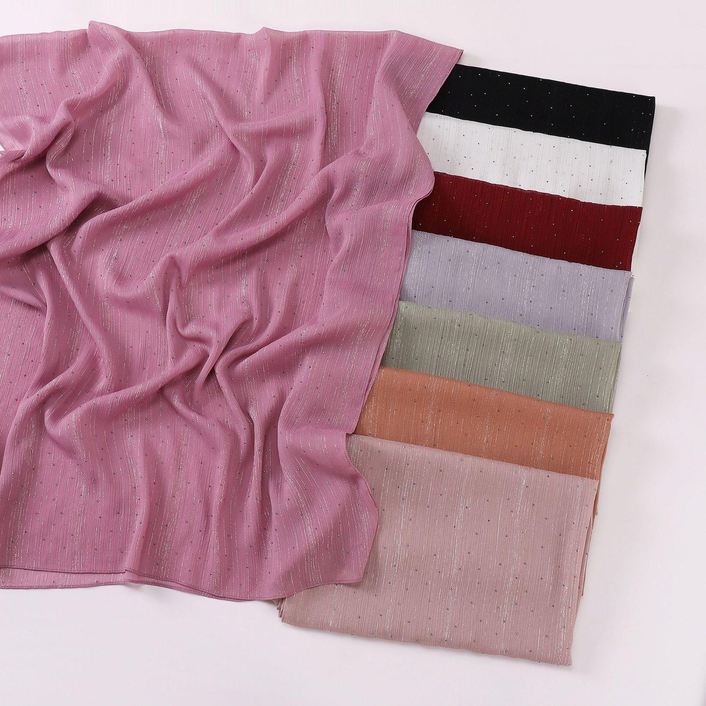 HAYA HA1114 All Over The Sky Hot Drilling Long Scarf Hijab