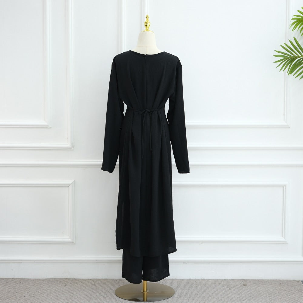 HA6605 Stylish asymmetrical two-piece set (with optional headscarf)