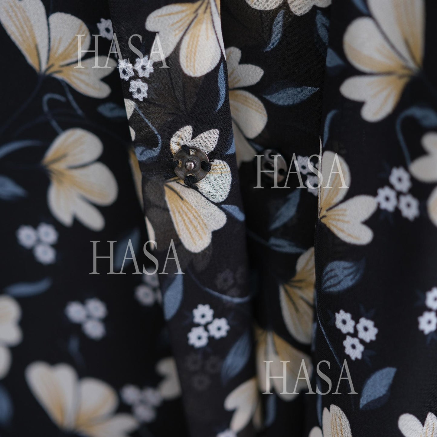 HA6515 Summer Printed Chiffon Jacket and Headscarf Two-Piece Set