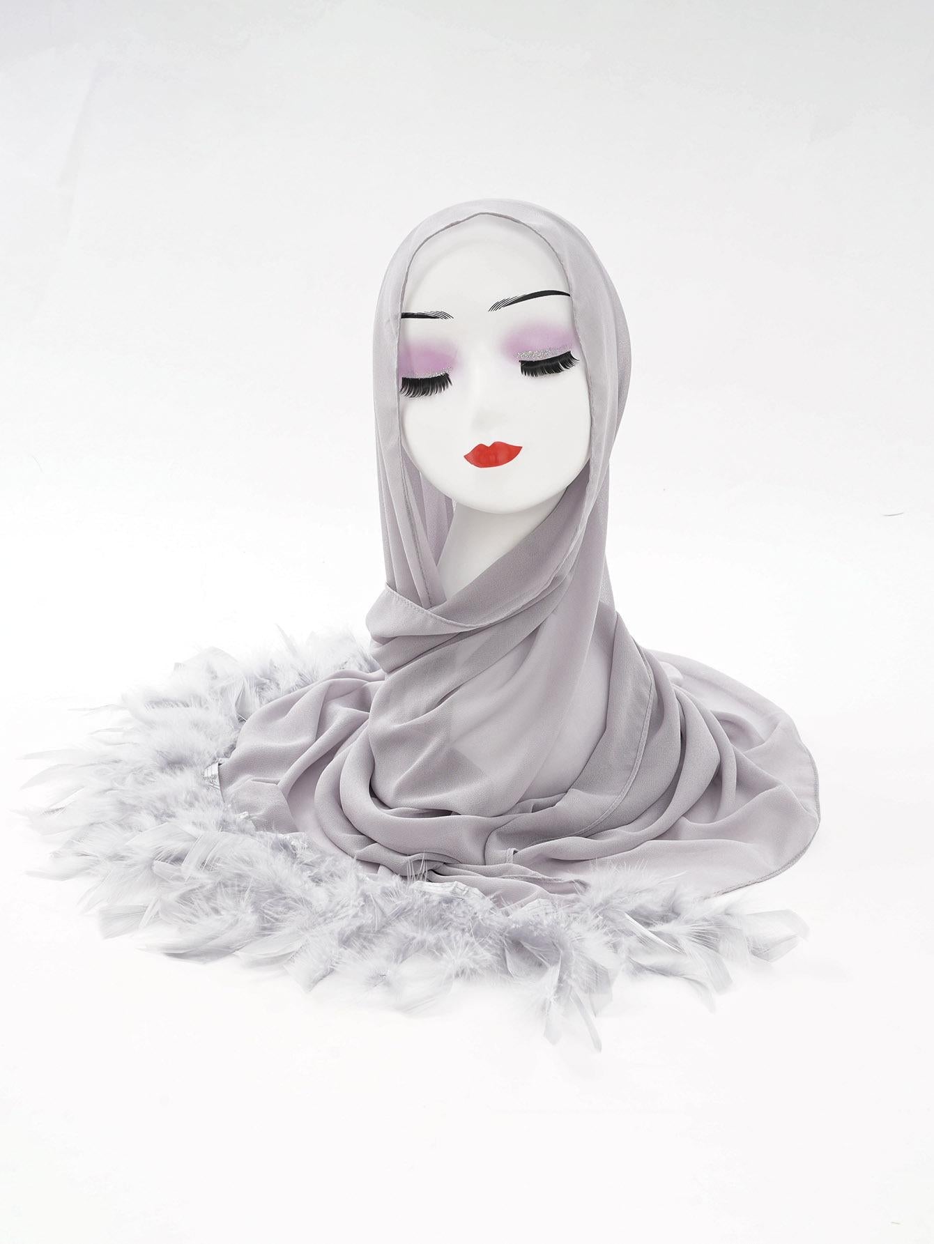 HAYA HA1146 Pure Color Chiffon Breathable Headscarf