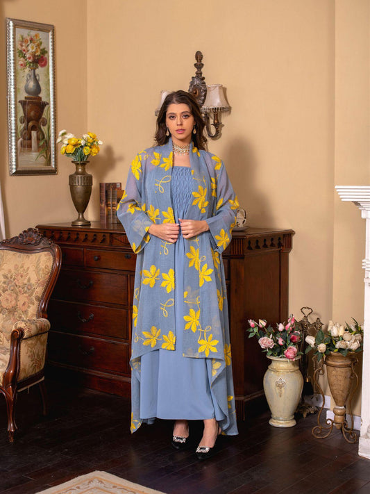 HAYA HAYA1076 2pcs Inner Dress  with Cardigan