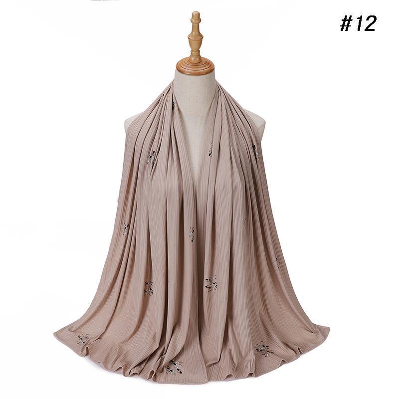 HAYA HA1133 New Striped Hot Drilling Headscarf