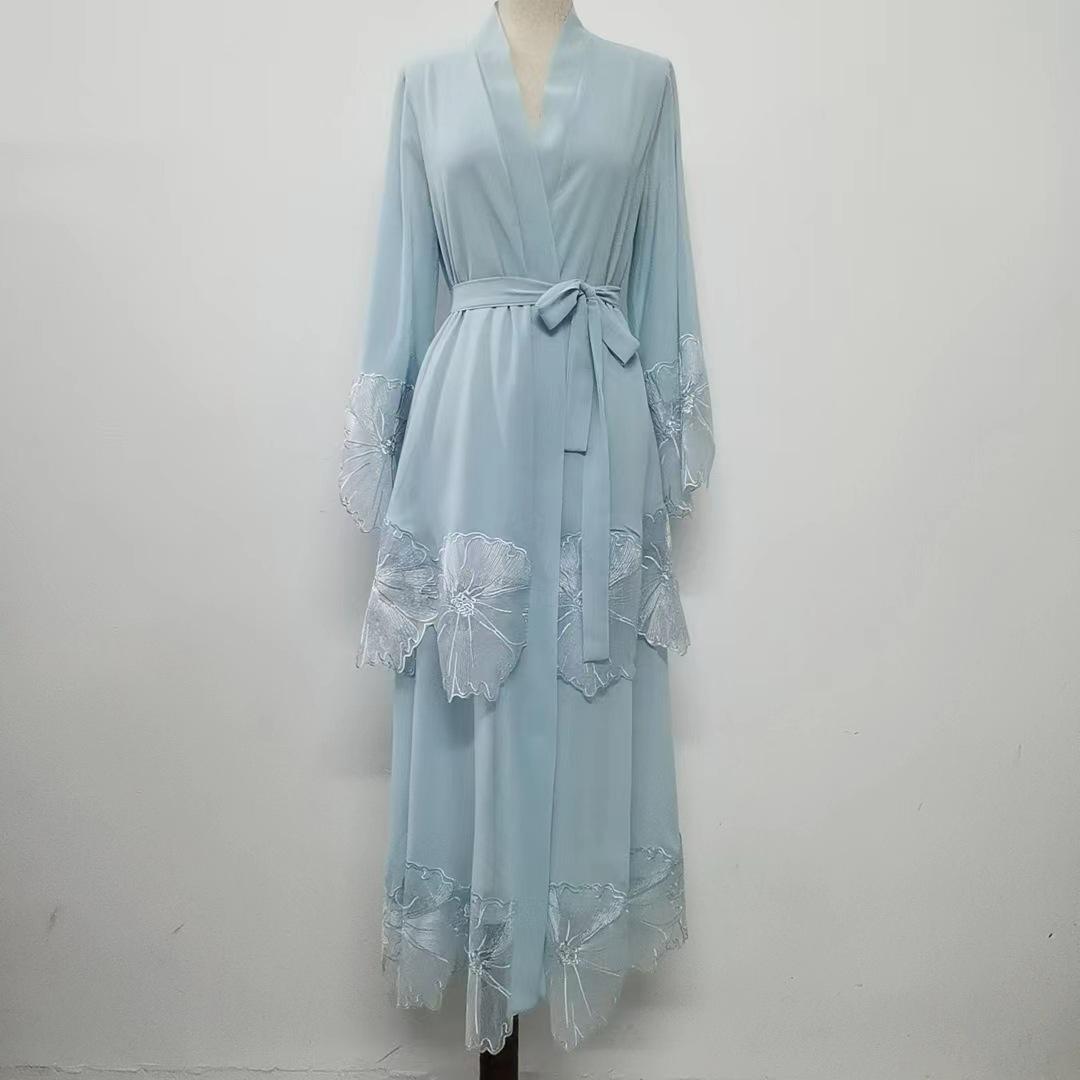HAYA HAYA1025 1pcs Lace Embroidery Double-Layer Cardigan