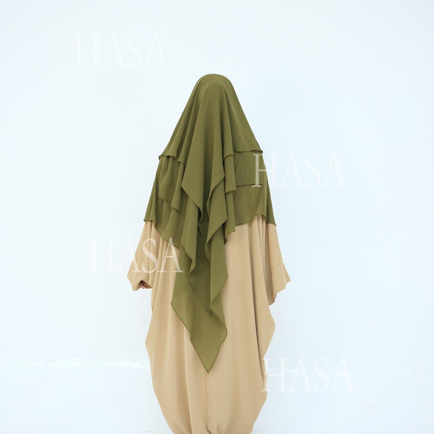 HA6475 Soft and large double-layer headscarf, wide solid color