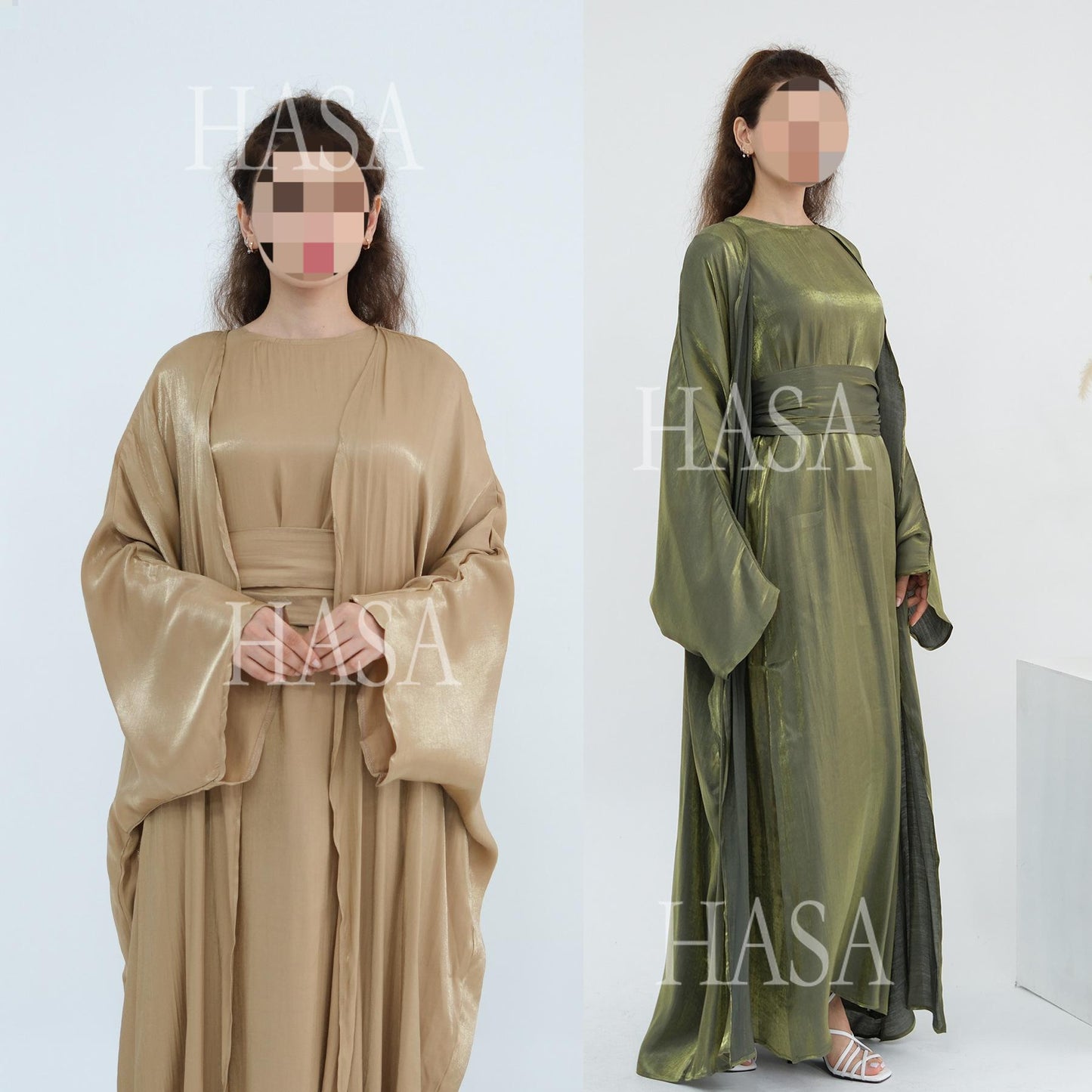 HA6530 Solid color simple two-piece long skirt suit