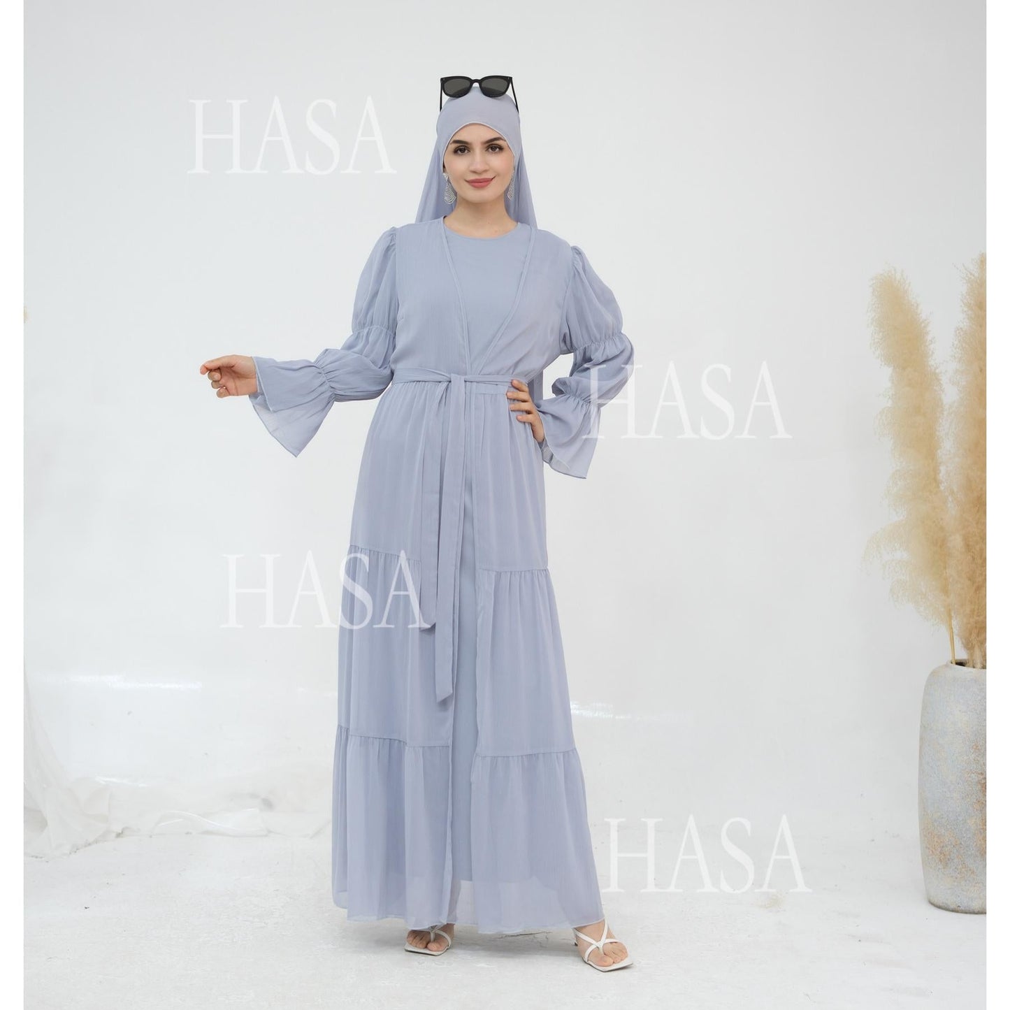 HA5881 Simple Two-piece Suit, A Dress Combination That Combines Comfort and Elegance closed abayas