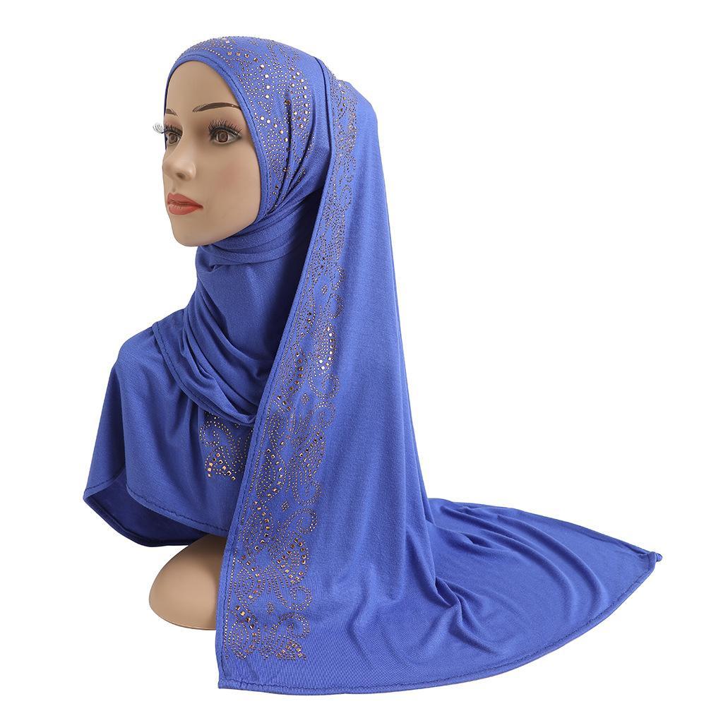 HAYA HA1144 Cotton Hot Gold Glass Diamond Headband