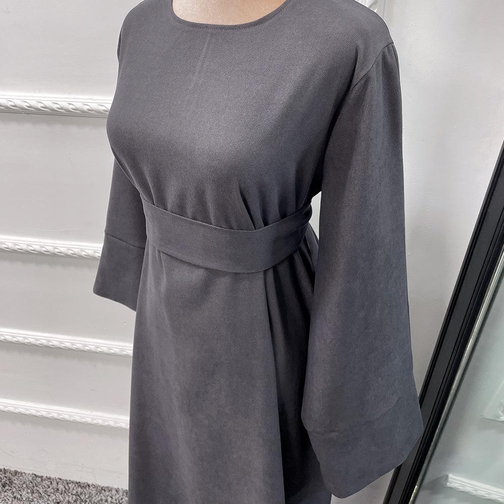 HAYA HAYA1011 Solid Color Tunic Dress