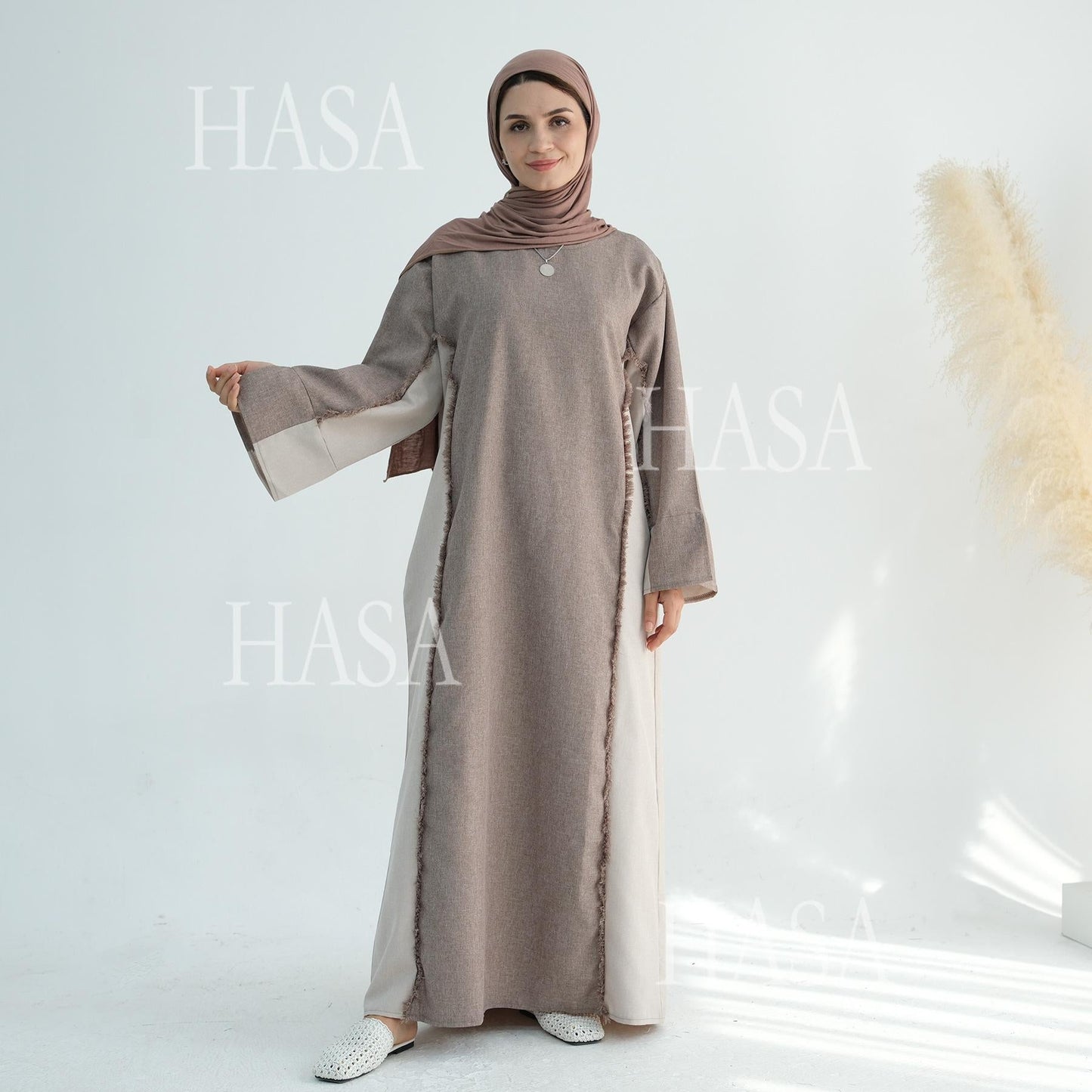 HA5606 Stylish Patchwork Robe - Cardigan and Dress (belt Pockets Only on Dress) party  wear red dress graduation  dress thick  thigh 2  part bow  outfits