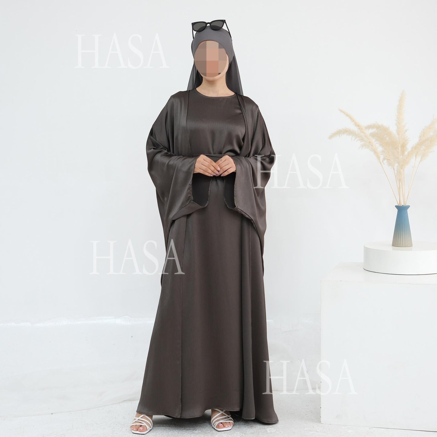 HA6575 Elegant Two-piece Cardigan Robe Set