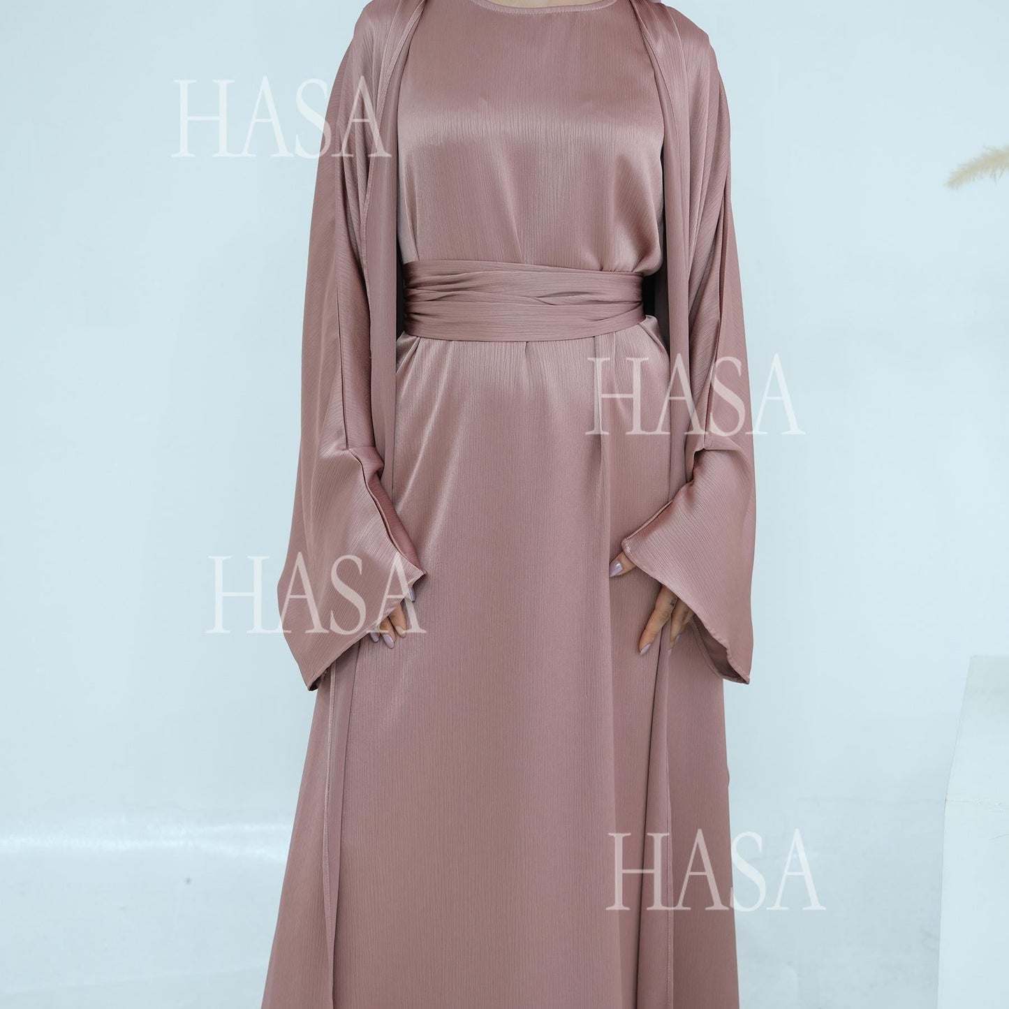HA6575 Elegant Two-piece Cardigan Robe Set