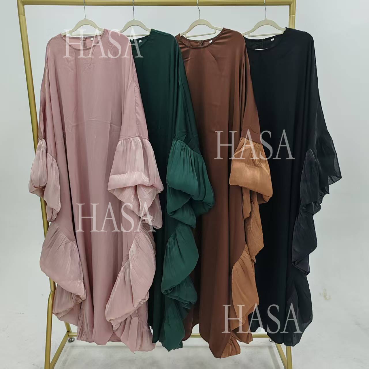 HA6473 Elegant and Graceful Heavy Stitching Lace Sleeve Robe