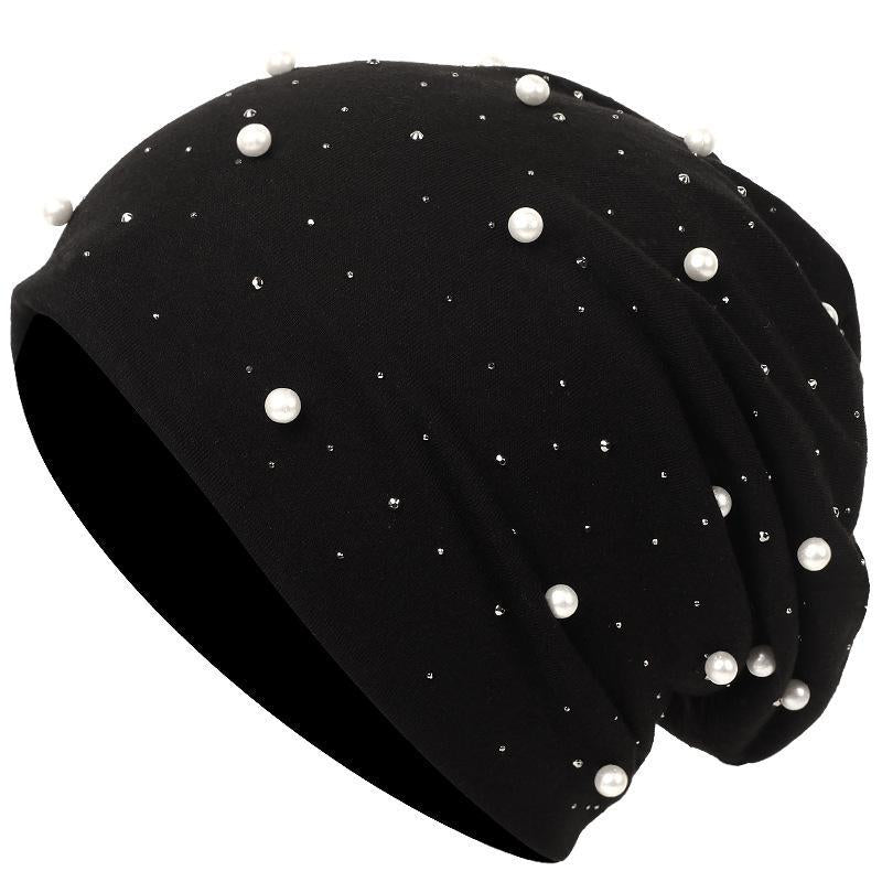 HAYA HA1092 Pearl Hot Diamond Pullover Cap