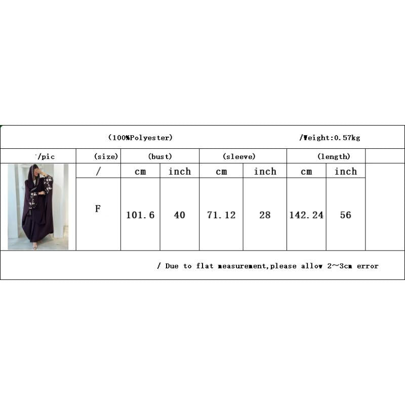 HS5099 Rhinestone-embellished Beaded Cardigan-style Robe, A High-quality Two-piece Set with A Matching Headscarf Design.