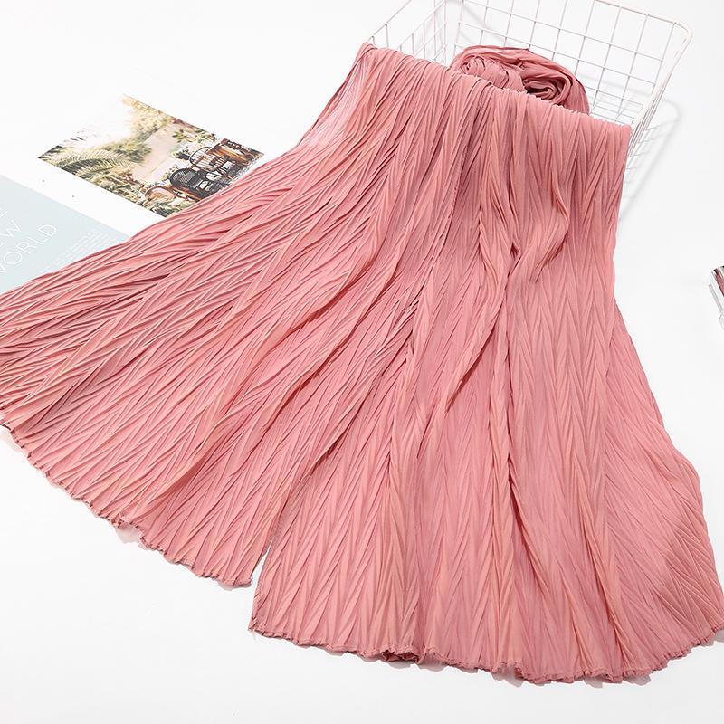 HAYA HA1137 Pearl Chiffon Baotou Scarf