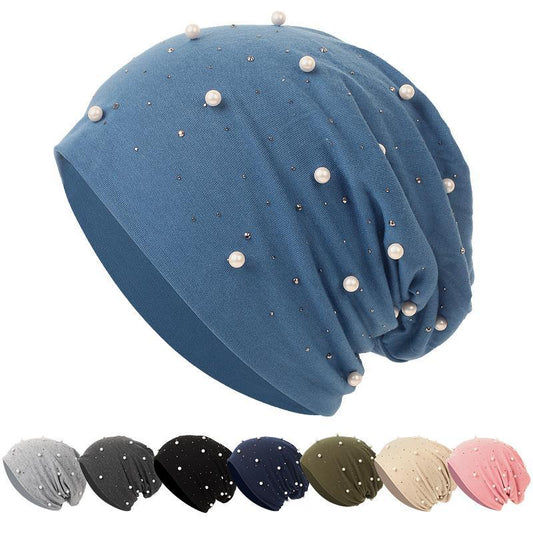 HAYA HA1092 Pearl Hot Diamond Pullover Cap