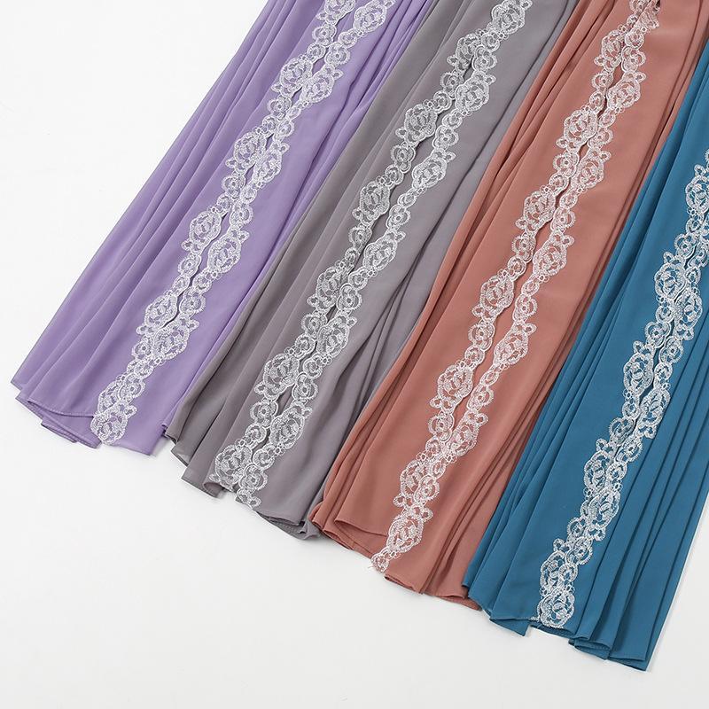 HAYA HA1124 Chiffon Fashion Lace Scarf