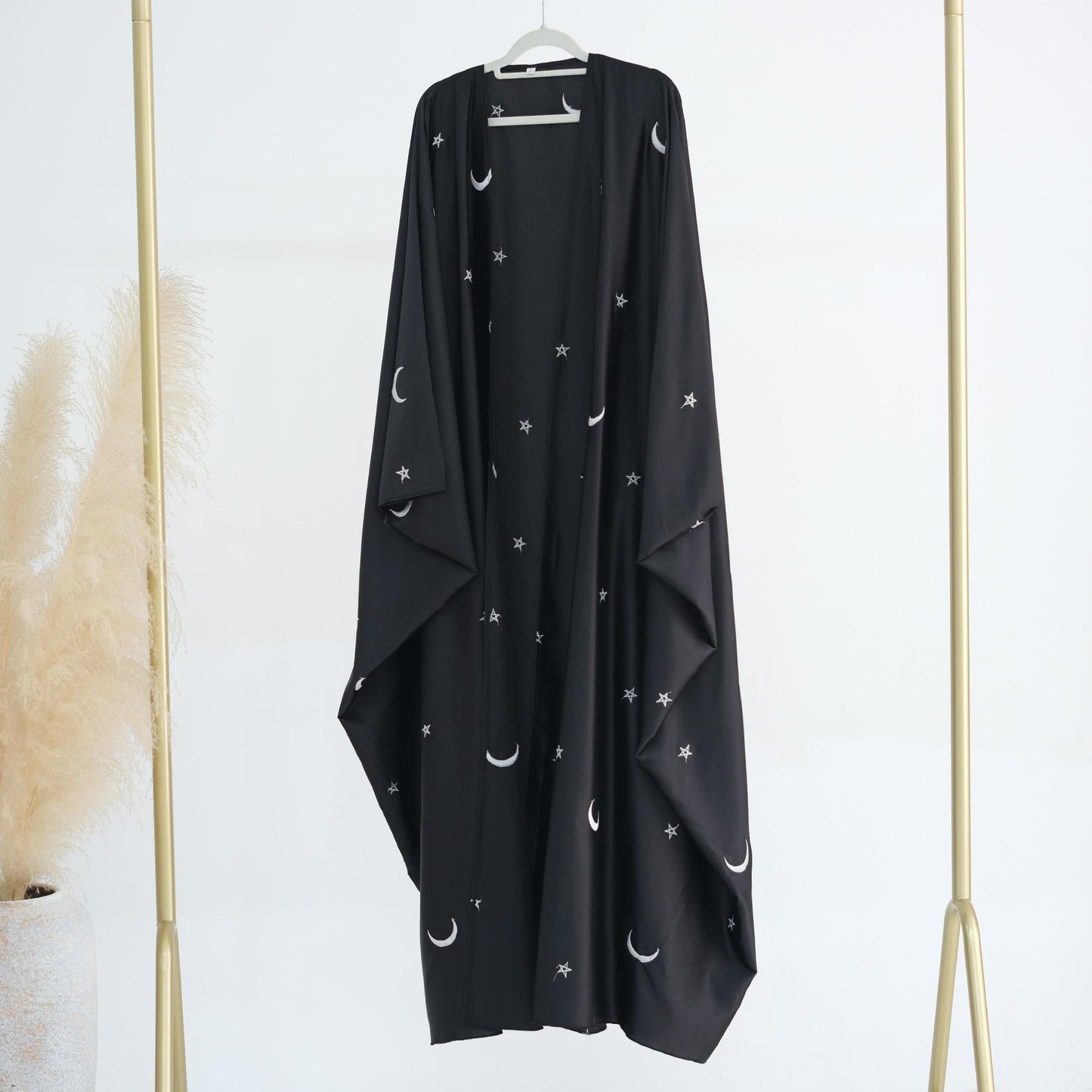 HAYA HA1171 Moon Embroidered Robe Kaftan Abaya