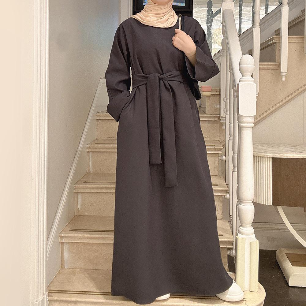 HAYA HAYA1011 Solid Color Tunic Dress