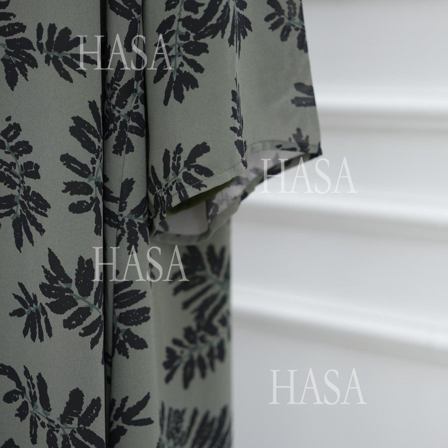 HA6515 Summer Printed Chiffon Jacket and Headscarf Two-Piece Set