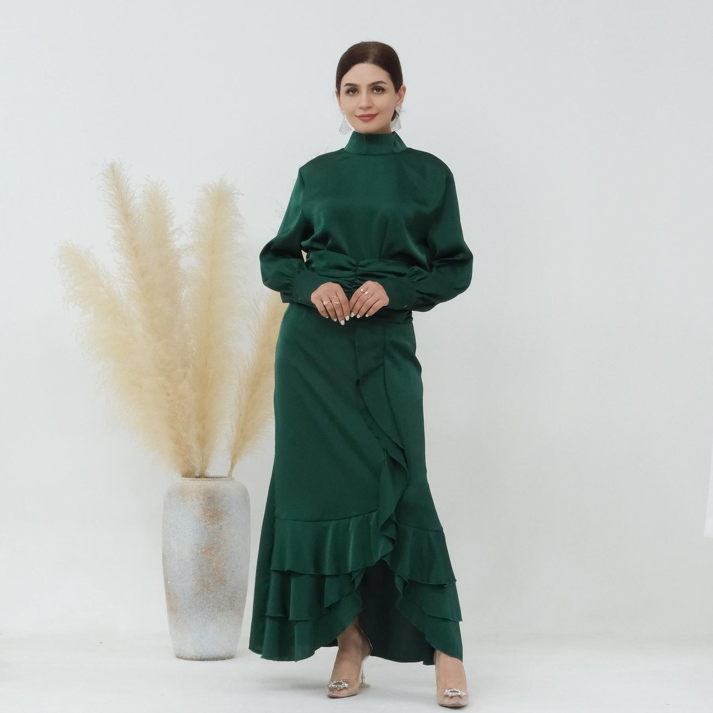 HAYA HAYA0718 Solid Colour High Neck Slimming Set
